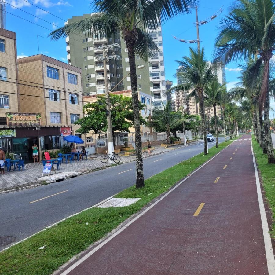 Kitnet Frente Pro Mar Em Vila Caicara, Portaria 24 Hs E Wifi Praia Grande  Luaran gambar