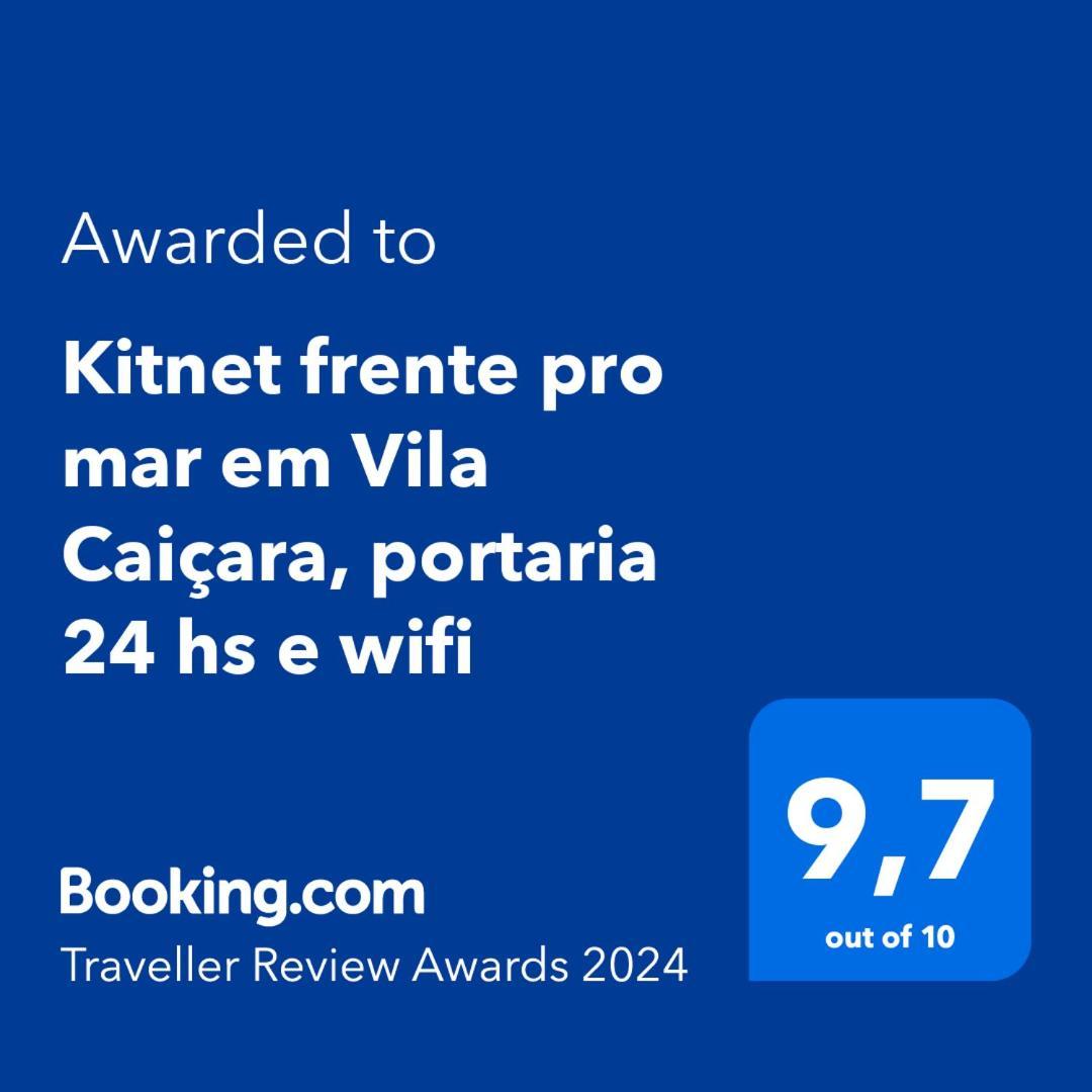 Kitnet Frente Pro Mar Em Vila Caicara, Portaria 24 Hs E Wifi Praia Grande  Luaran gambar